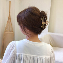 Mode Gouden Klauw Clip Geometrische Haarclip Meisje Elegante Vrouwelijke Hoofdtooi (Vijfpuntige Ster)