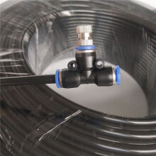 Misting Nozzle Kit 1/4-Inch with Nozzle Spray Cooling Device Connectors for Outdoor Water  Cooling System 100Pcs