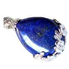 3X Donne Angelo Tears Ciondolo Pietre Preziose di Goccia D'Acqua Semi-Precious -Lapislazzuli