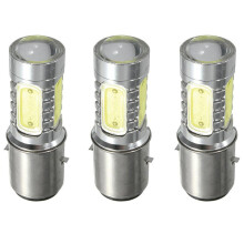 3X 12V BA20D H6 4 COB LED White Bulb Light for Motorcycle Bike Moped ATV Headlight