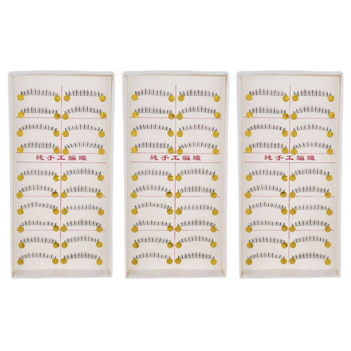 30 Pairs Makeup Natural Lower Bottom Black False Eyelashes Clear Band