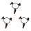 3X for   Bracket  Audio Bracket Accessories Wood Base  Multifunctional Desktop Anti-Slip Bracket 1