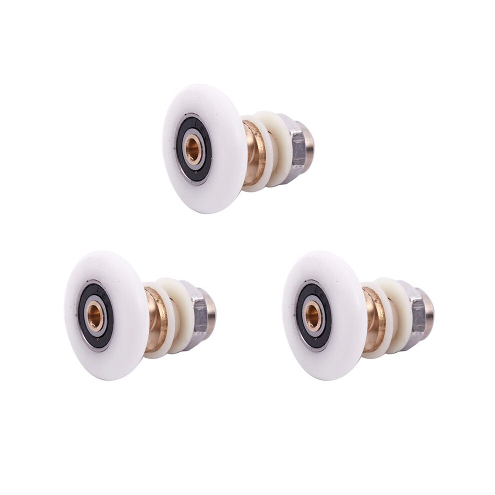 3X Shower Sliding Door Roller Runner Wheel 27Mm Wheel Diameter Light 4711537287258