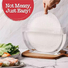 4X Reispapier-Verpackungsbehälter, Frühlingsrollen, Wasserschüssel, Reispapierhalter, Vietnamesische Kuchenbox, Küchenutensilien