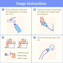 2 Set Handheld Washing Pregnant Sprayer Bidet Long Nozzle Baby Large Capacity Toilet Personal Cleaner, 500ML & 350ML