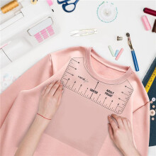 18-Teiliges T-Shirt-Ausrichtungswerkzeug, T-Shirt-FüHrungslineal zum Entwerfen Von Kleidung, PVC-T-Shirt-Lineale Hinten und Vorne Ausgerichtet