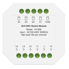 IH-S09 Tuya 4CH WiFi   Module 16A AC100-240V Works  Life for Alexa for  with Voice Control