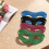 Plastic Dusted Masquerades Face Cover Costume Accessory-Green 7