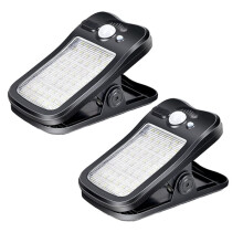 Clip Solar Lights for Fence, 3 Modes Solar Motion Lights Outdoor Waterproof,for Fence,Deck,Camping,USB Charging,2 Pcs