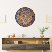2X Flor de Lótus Mandala-Art Wall, Flor de Lótus Mandala Metal Wall Hanging para DecoraçãO de Quarto Bohemian Wall Art (A)