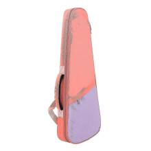 (Pink) Durable Cotton Ukulele Case Backpack - 23-Inch Fit with Thick Protective Padding