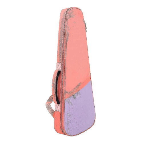 (Pink) Durable Cotton Ukulele Case Backpack - 23-Inch Fit with Thick Protective Padding