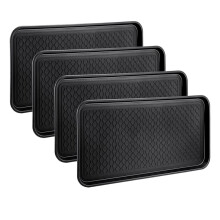 4 Pieces Shoe Tray for Entryway, Waterproof Boot Tray Shoe Mat Multi-Purpose Dog Cat Bowl Mat Pet Food Tray Boot Mat