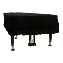 (black, 150 to 160CM) Grand piano dust cover, velvet non-stick ash gray