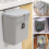(Grey, 7L) Trash Can compatible with IKEA Kitchen High Capacity Wall Mounted Hanging Bin 1