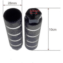 (Black blue) Aluminum Pegs compatible with Bike Rear Stunt, 2 Pairs compatible with 3/8 Inch Axles, Alloy Foot Pegs