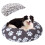 Washable Waterproof Round Shape Pet Bed Cover-Light Grey S 5