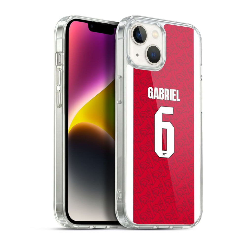 Head Case Designs Officially Licensed Arsenal Fc 2025/26 Players Home Kit Gabriel Magalhã£Es Soft Gel Case For Apple Iphone 14 Plus 5057546933441