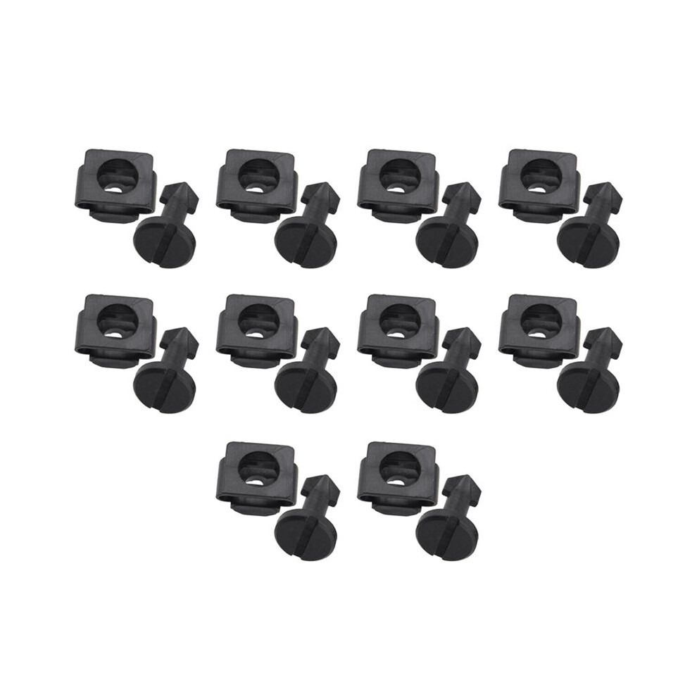 10X Engine Cover Undertray Wheel Arch Screw Plastic For 91501-Ss8-A01, 91601-Ss8-A01 Black 6032819429974