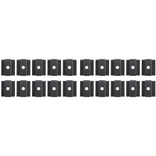 20 X Centre Clamp PV Solar Panels, Black, Module Clamp for All Frame Heights, Solar Panels Bracket for Solar Panels Roof