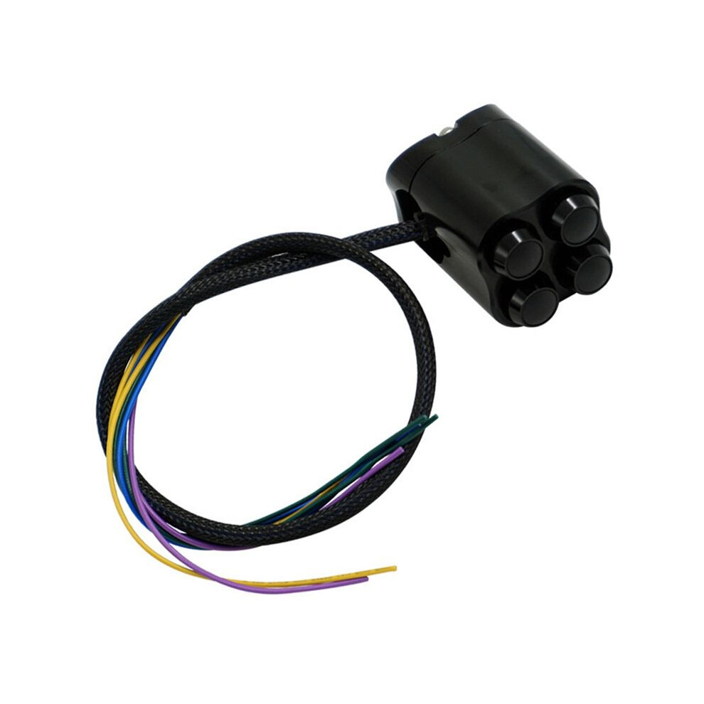 Motorcycle Multifunctional Handlebar Suitable 28Mm Handlebar Control Start Horn Turn Signal Light/Black 6032848742679