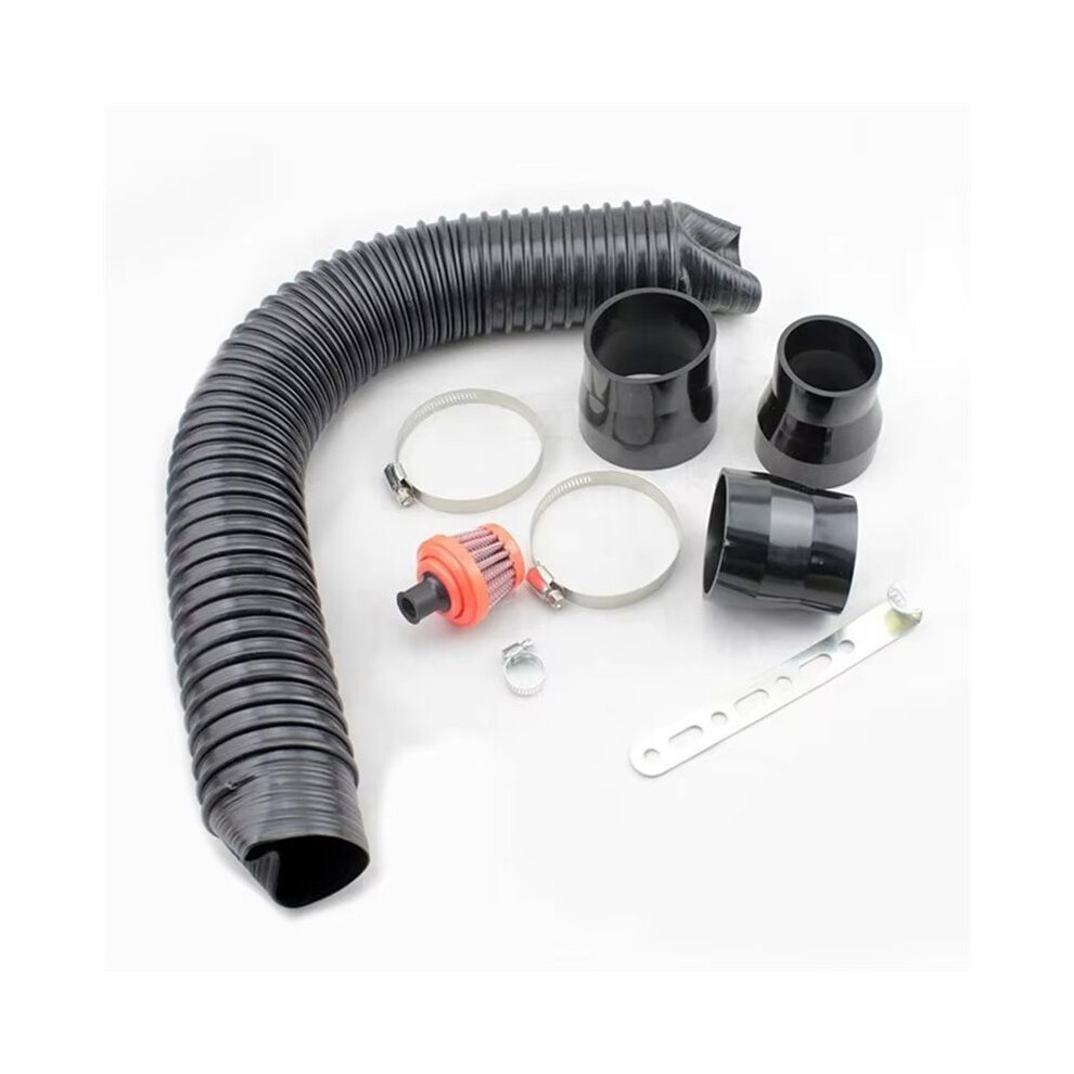 Car Modification Cold Intake Air Filter Kit High Flow Air Filter Element 76Mm Intake Air Box Kit 3-Inch Light 4714120332731