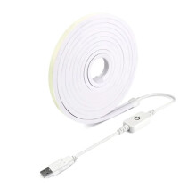 Tira de Luces de Neón Inteligentes USB de 5 V y 2 M, Sensor Táctil, Lámpara LED Regulable, Luz Flexible Impermeable para Decoración del Hogar, la