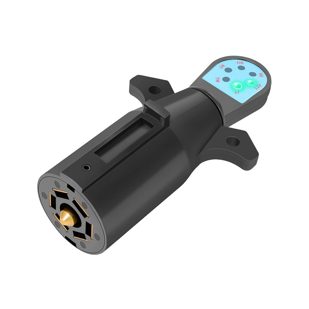 7 Pin Trailer Plug Tester, 7 Way Trailer Wiring Tester For Rv, Trailer Tester Tow Wire Brake Blade 12V Connector Light 6031244136204