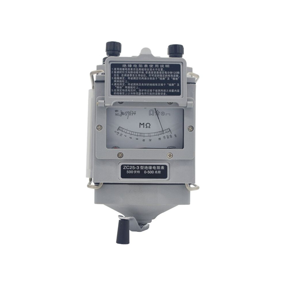 Zc25-4 Insulation Resistance Tester 1000V Tramegger Electrician Megohmmeter Hand Crank Tramegger Aluminium 4712852379369