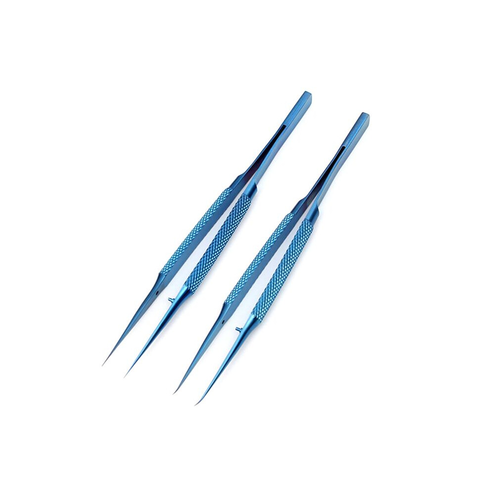Tlily 2Pcs Titanium Alloy Tweezers Professional Repair Fingerprint Fly Phone Motherboard Antimagnetic Electronics Forceps