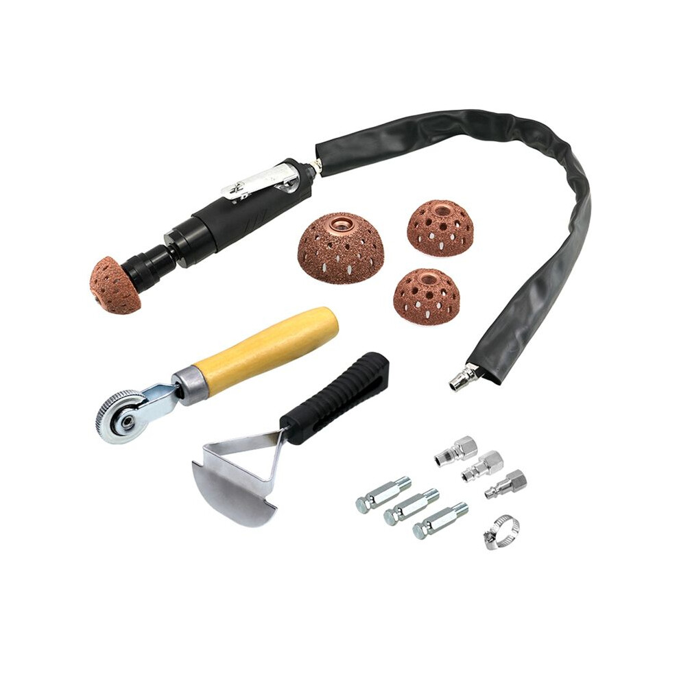 Tire Repair Set - Low Speed Air Buffer, Patch Roller, Inner Liner Scrapper, Tungsten Steel Buffing Wheel 4713332020818