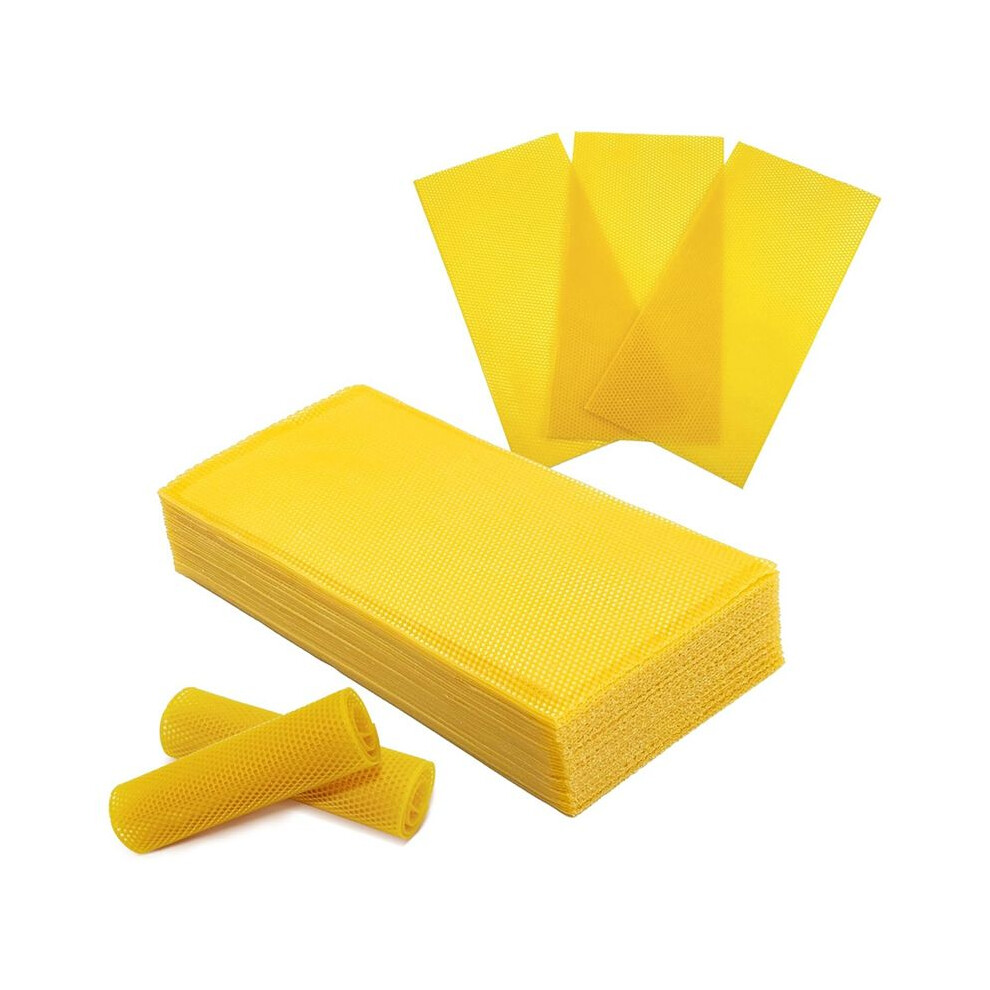 30Pcs Beeswax Sheets For Beekeeping, Yellow Waxed Coated Foundation Sheets, Natural Honeycomb Wax For Candle Making Diy 4711824161865