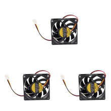 3 Stücke 70 x 70mm 12V 3-Pin-PC-Computer-Case CPU  Buerstenlos-Kuehler Luefter Schwarz