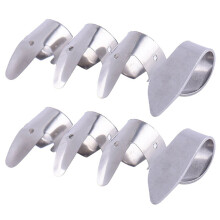 6 Metallfingerpicks + 2 Thumb Pick Set Gitarrenfingerpicks für Gitarre Dobro Banjo Usw.