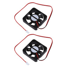 2X  12V 2 Pins Stecker Brushless Luefter 50mm x 50mm x 10mm