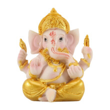 Haidianzi Or Seigneur Ganesha Bouddha Statue ÉLéPhant Dieu Sculptures Figurines Ganesh