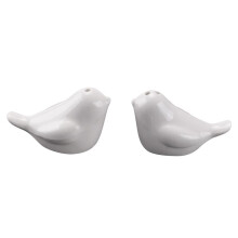Saliere et poivriere en Forme de l'Oiseau Ceramique pour Faveurs de Mariage - Blanc