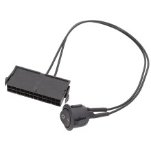24 Pin Female ATX PSU Power Supply  Tester Start  Jumper  OFF  Cable 18AWG 30CM
