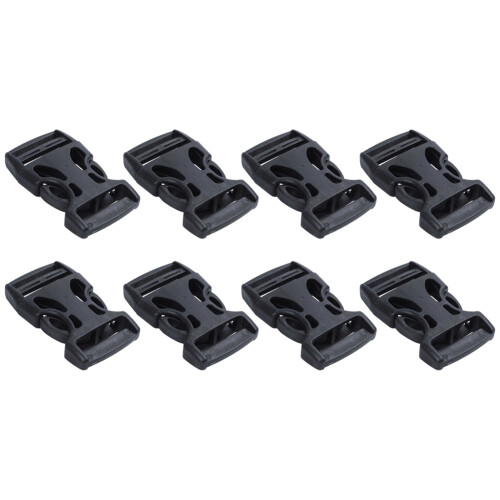 8Pcs Plastic Side Quick Release Buckles Clip for 25mm Webbing Band Black 1