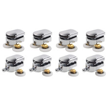 8Pcs 23mm Duschtürrollen Schiebeduschtüren Räder Ersatzrollenlaufrad (4 Oben und 4 Unten)