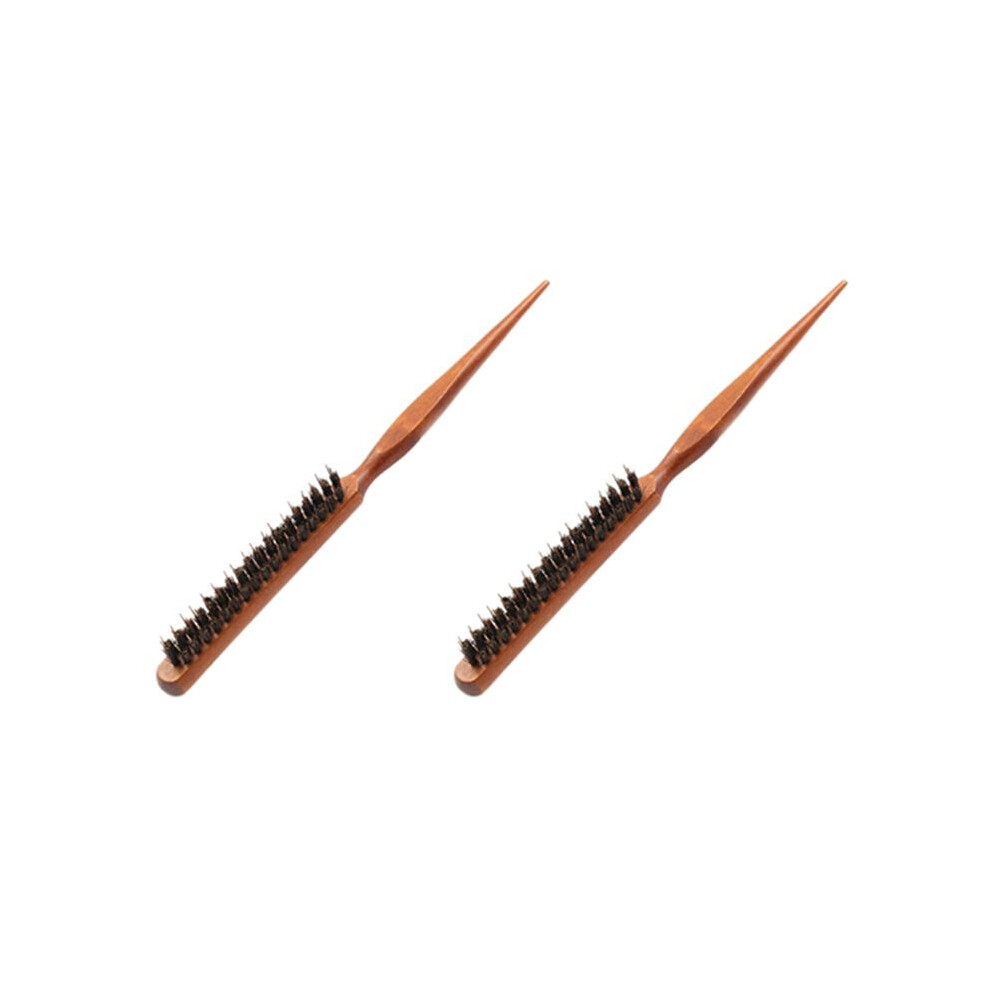 2X Professional Salon Teasing Back Hair Brushes Wood Slim  Comb Hairbrush Extension Hairdressing Styling DIY Kit