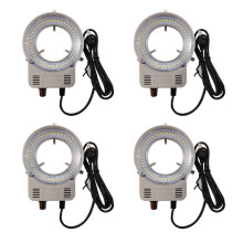 4X 48 LED Industrial Microscope Camera Light Source Ring Lamp Light Lamp Adjustable Brightness USB Interface