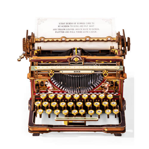 ROKR Magic Mechanical Typewriter 3D Wooden Puzzle