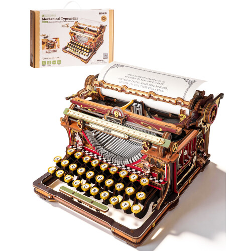 ROKR Magic Mechanical Typewriter 3D Wooden Puzzle 1