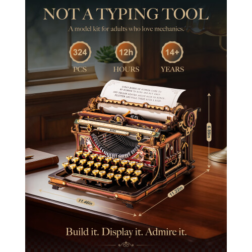 ROKR Magic Mechanical Typewriter 3D Wooden Puzzle 2