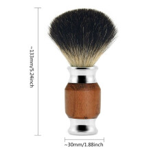 2Pcs Pure Badger Hair Beard Brush Men's Shaving Brush with Wooden Handle Supply Various Hair Razors