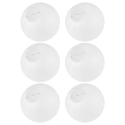 6 X Abajur de Lanterna de Papel Japonês Chinês para Festa de Casamento, 50 cm (20 Polegadas) Branco-Creme 1