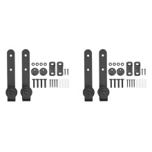 2X Schrank Schieben Tür Hardware Kit Super  Schieben Tür Hardware Kit Top Mount Kleider Bügel Schienen Schrank