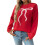 Damen-Strickpullover mit Süßer Schleife, Y2K, Langärmelig, Rundhalsausschnitt, Strickpullover, Lockere Passform, Lässiges Pullover-Oberteil Rot XL 1