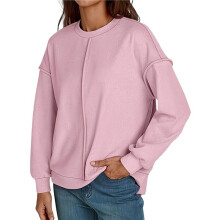 Women Oversized Sweaters Batwing Long Sleeve Fall Outfits Crewneck Casual Knit Side Slit Pullover Top  S